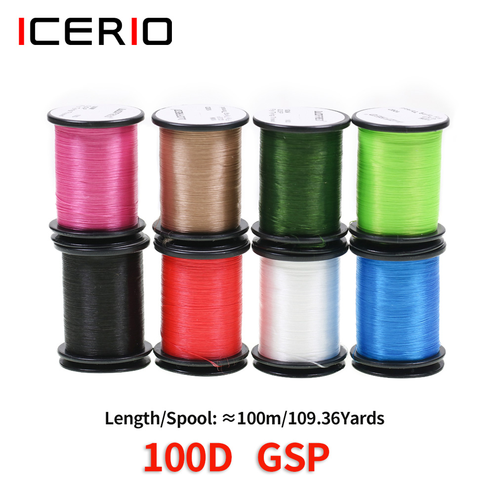 Ice Fishing Line - ICERIO 2PCS 100D GSP Fliegenbinde Faden