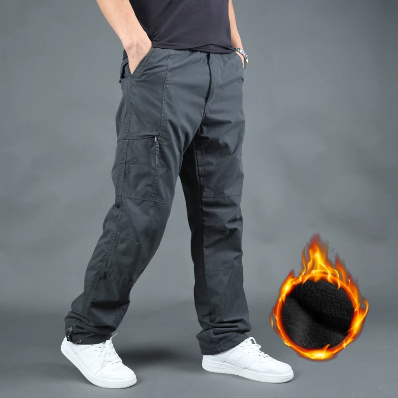 Fly Line - Herren Outdoor Fleece-Gefütterte Cargohose Winter Winddichte