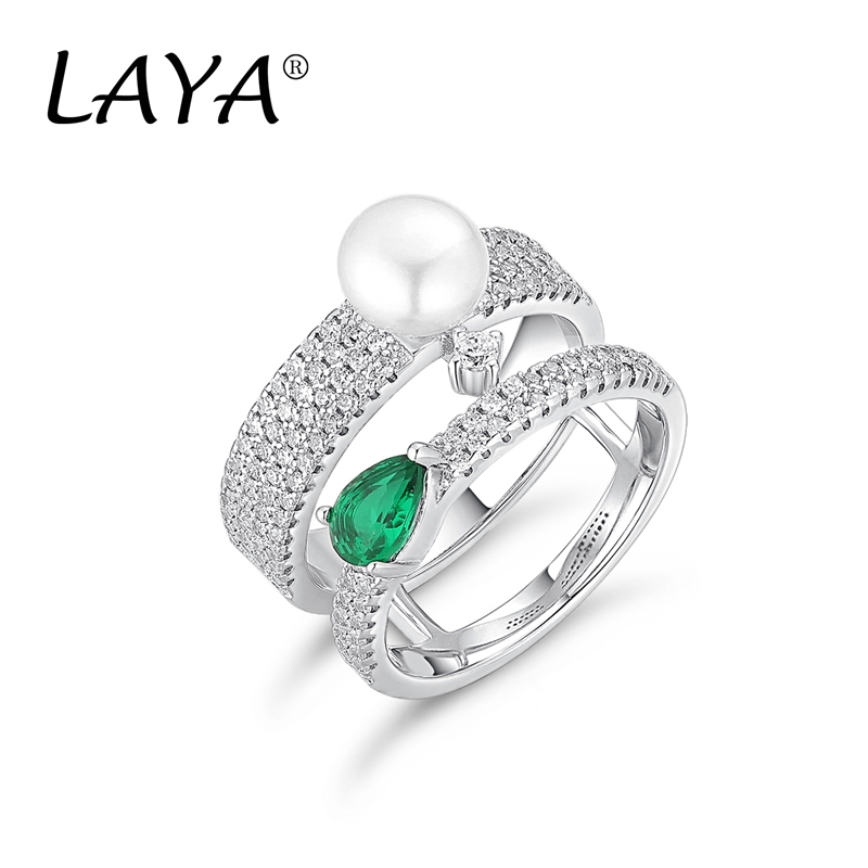 Freshwater Line - 925 Sterling Silber Doppel Linie Hohe