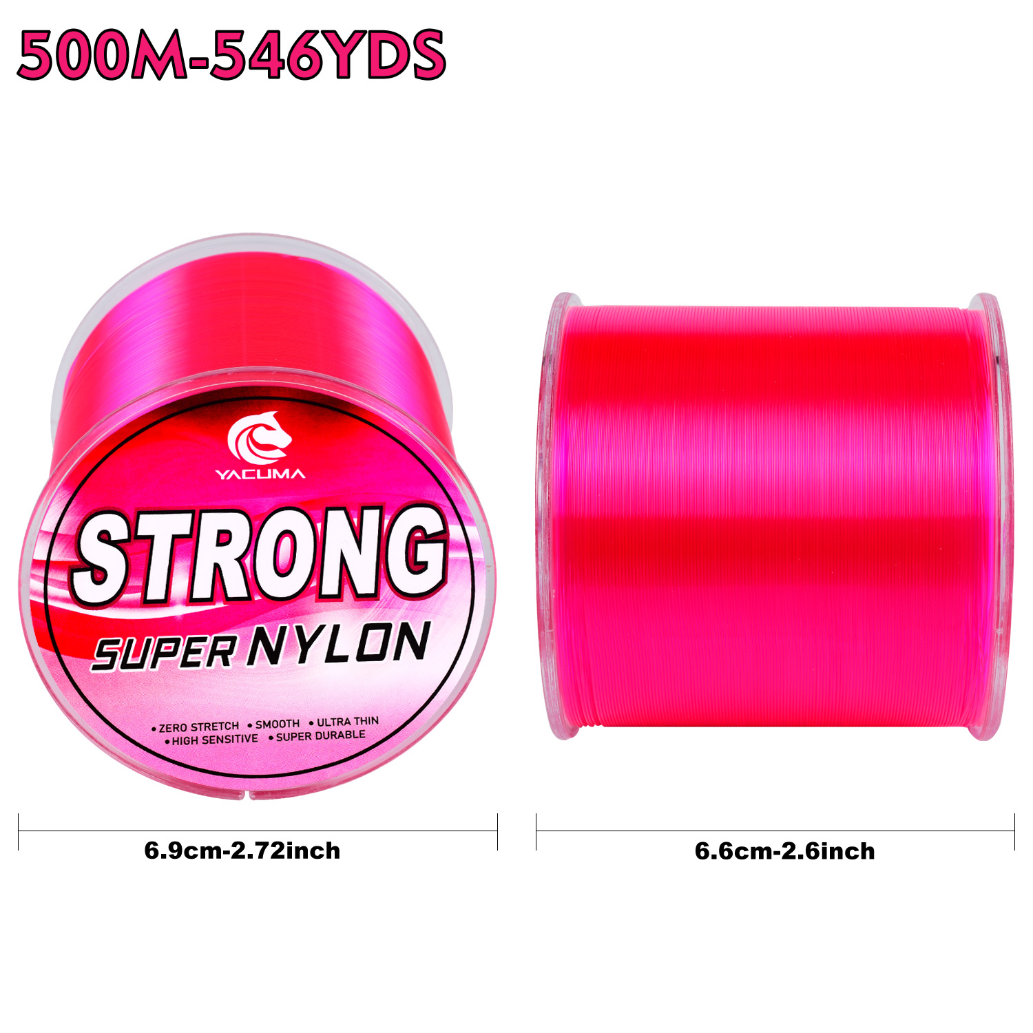 YACUMA 500M-546YDS Starke Rosa – Fluorocarbon Line Bewertung und Preis